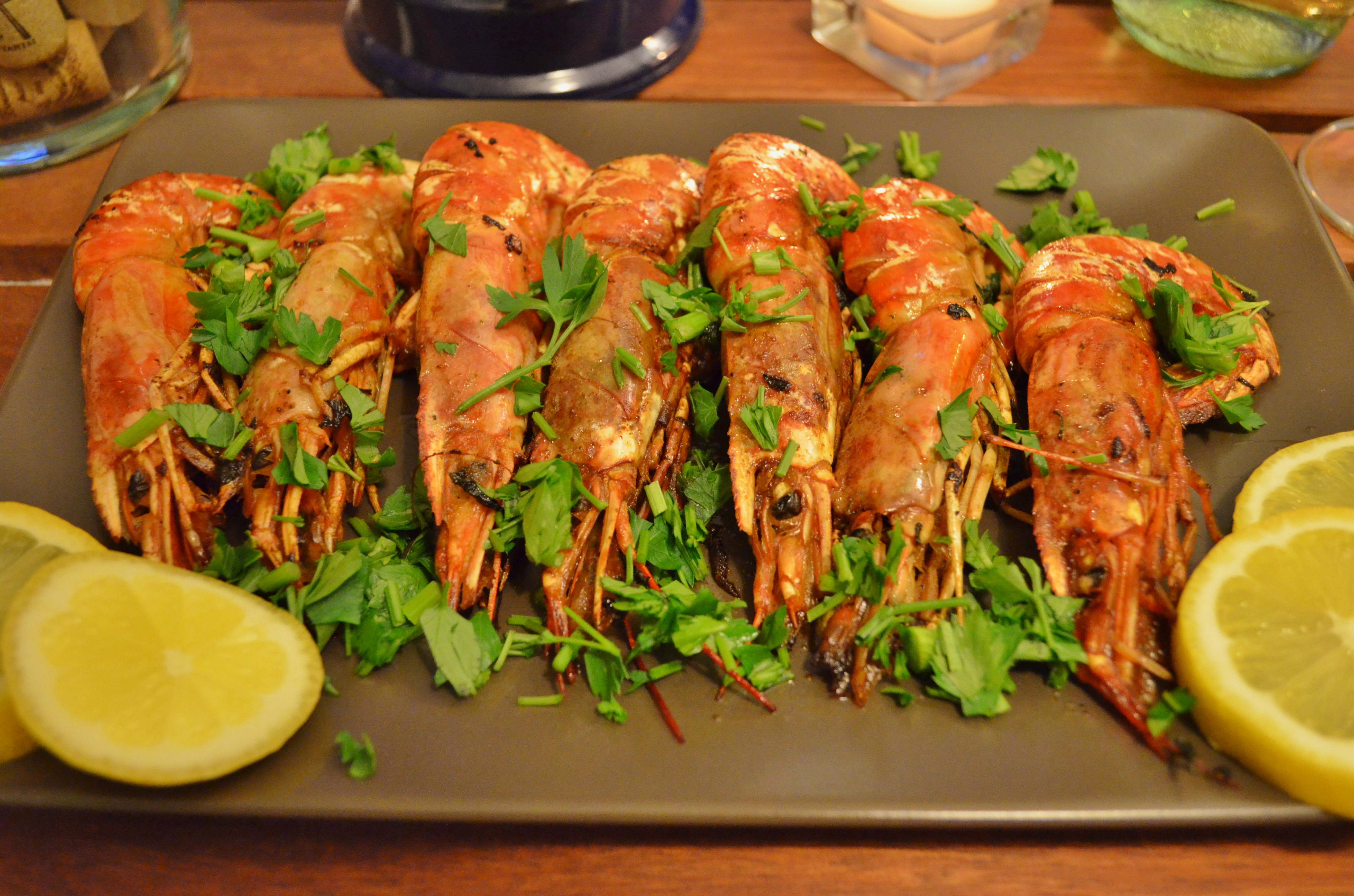 Shrimps with garlic, lemon and parsley!